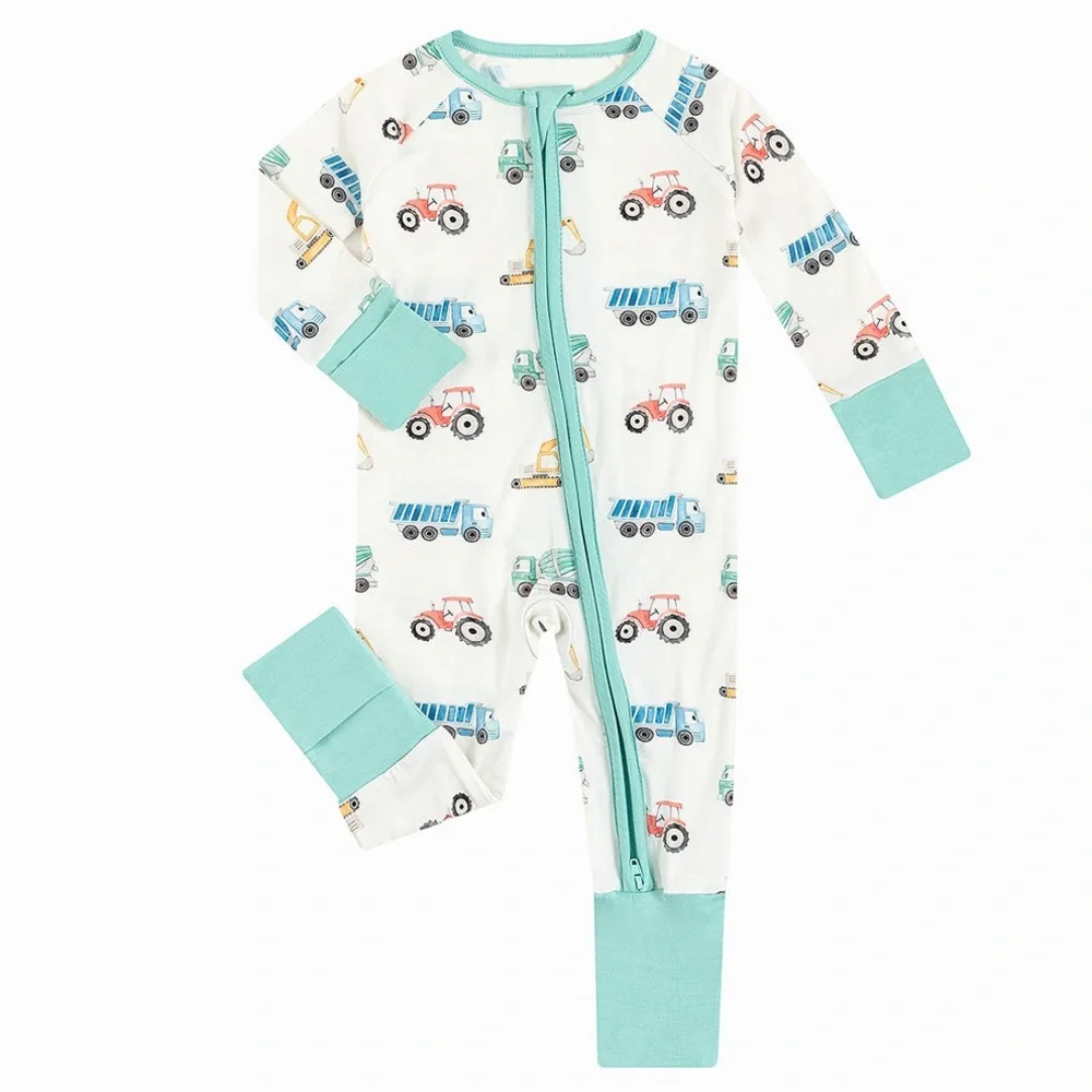 Bamboo Pajamas Excavator Sleeper 0-3m